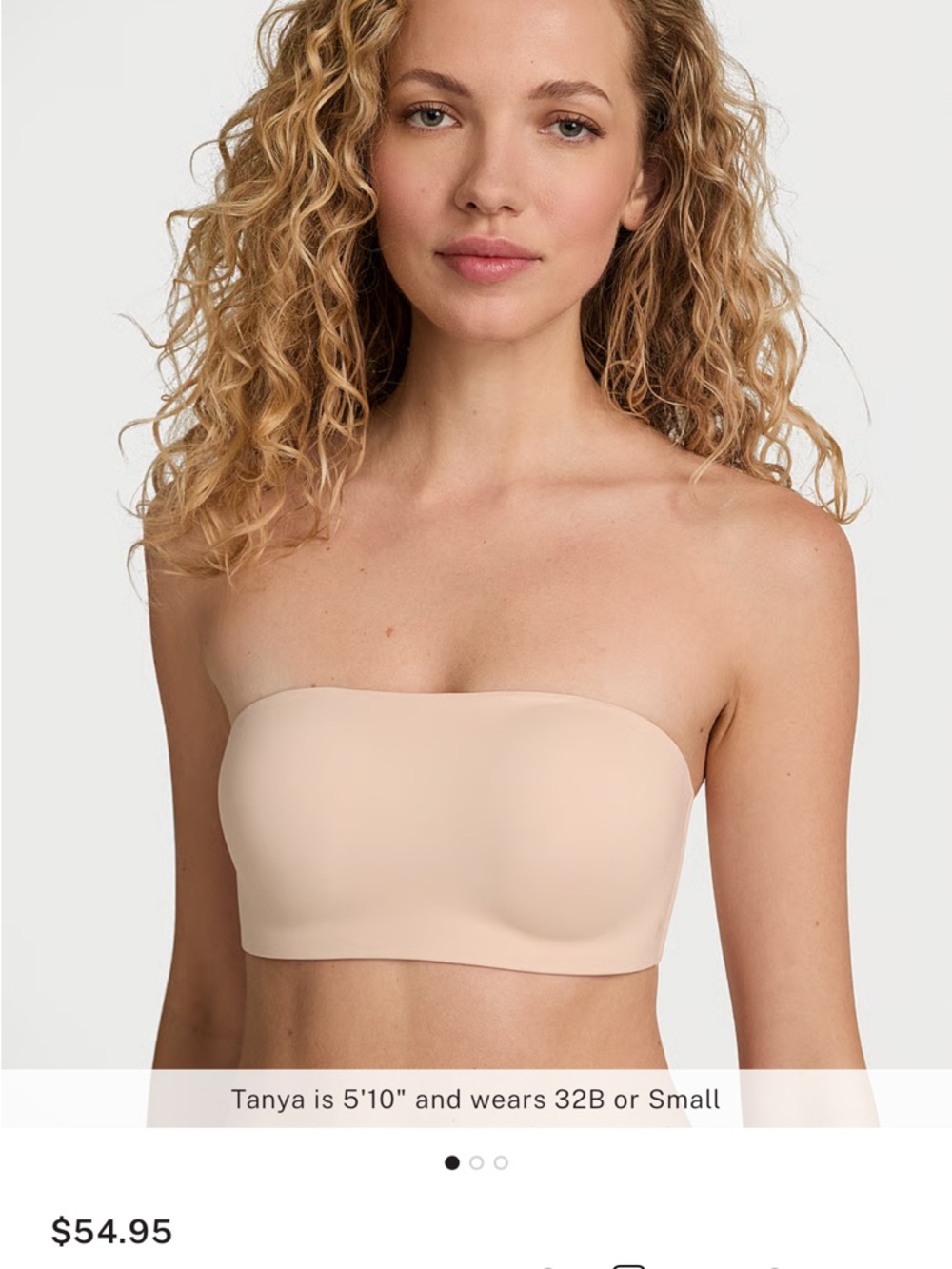 Victoria's Secret Smooth Strapless Bandeau Bra in Light Nude